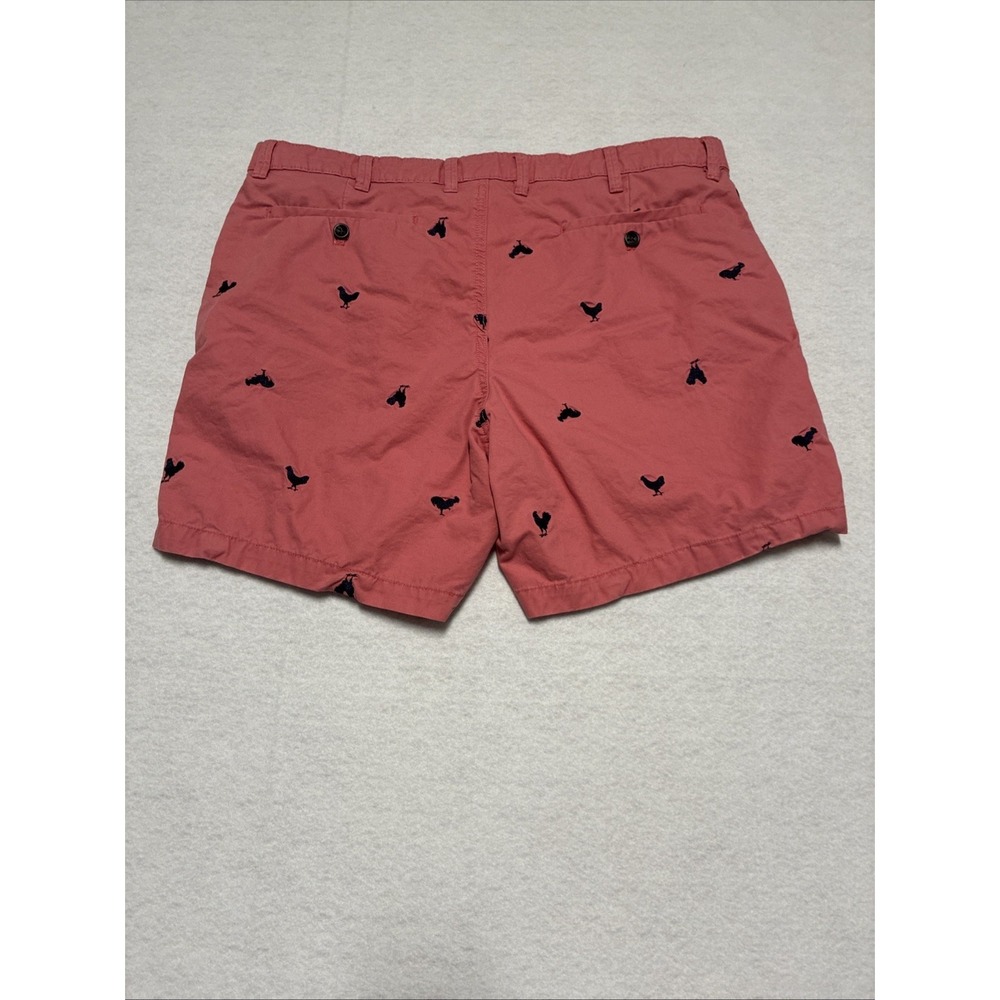 Crown & Ivy Shorts Men's 38 Pink AOP Blue Roosters Preppy Summer Casual Flare - Picture 5 of 7